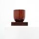 Lampe Art déco sculpturale en bois avec éclairage sur base carrée, vers 1920