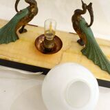 Art Deco Peacock Lamp