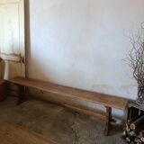 Solid wood bench