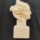 Sculpture, Bust of a woman in beige white plaster