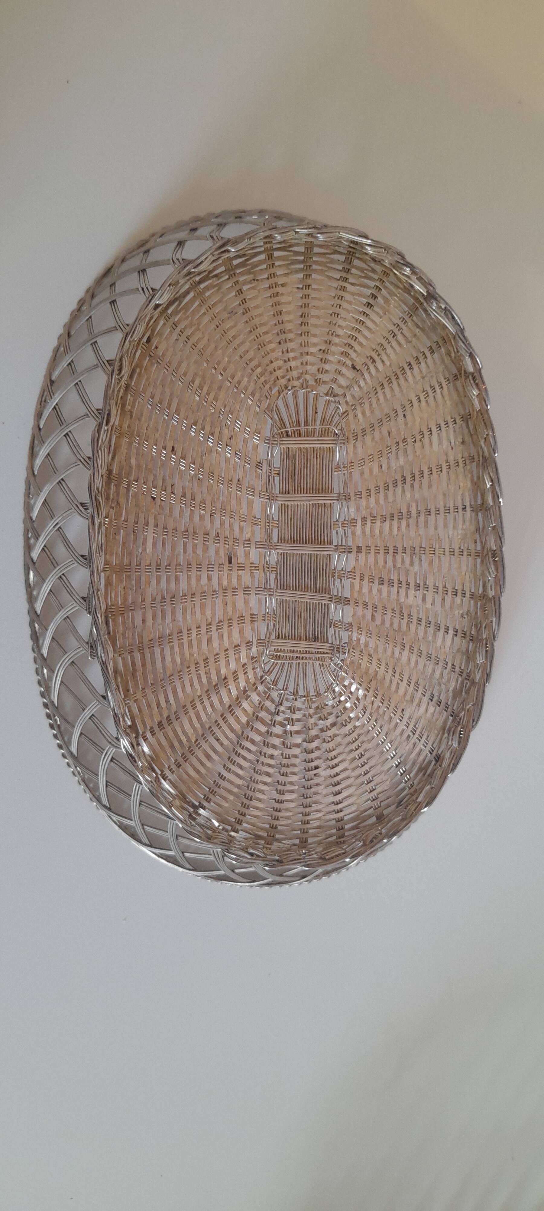 Braided metal basket