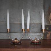 Pair of art deco lamps, pair of art deco candlesticks, table lamps, decoration