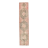 3x12 Pale Red Brown Vintage Runner Rug 80x380Cm SK 21977