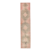Tapis de couloir vintage rouge pâle marron 3x12 80x380 cm SK 21977