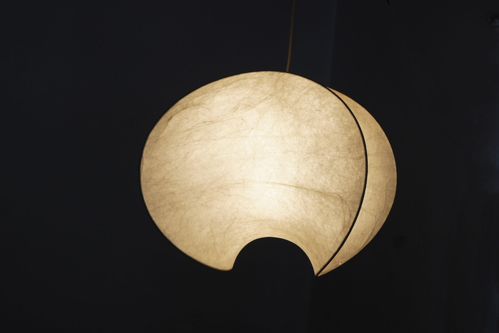 Mid-Century German Cocoon Pendant Lamp from Goldkant Leuchten
