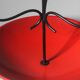 Gunnar Ander Mid-Century Vibrant Red And Black Candelabra, For Ystad Metall