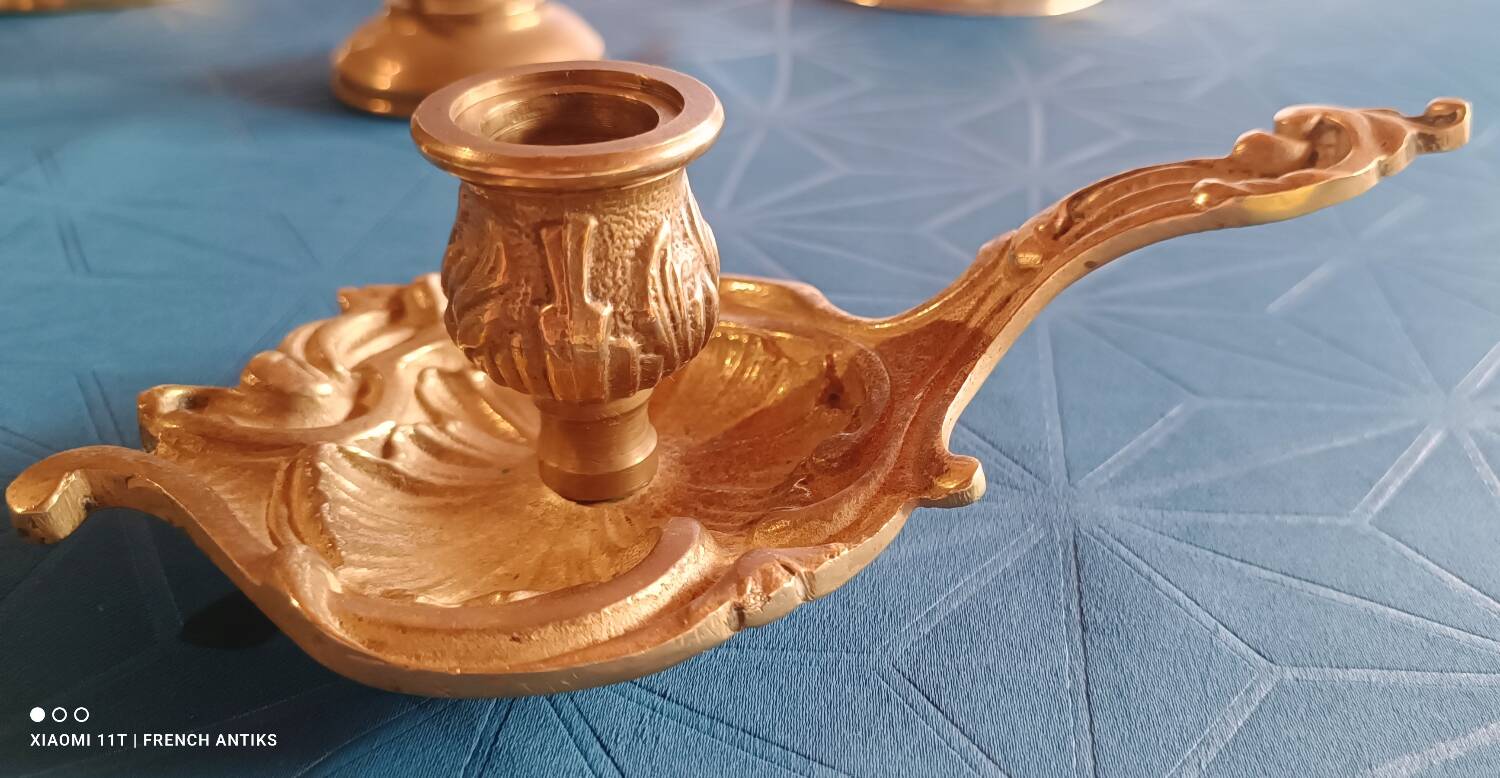 Bronze rat cave candlestick, French craftsmanship, 1950.