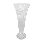 Carved crystal vase