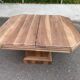 Art Deco extendable dining table renovated in solid walnut with a central leg 193.