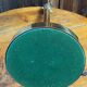 Brass lamp with pleated shade