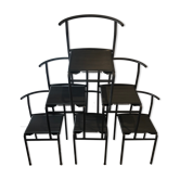 Set of 6 chairs Cerruti Baleri "café", Philippe Starck - 1980