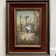 Oil on canvas still life with fruits, 20th century by Cambicq.