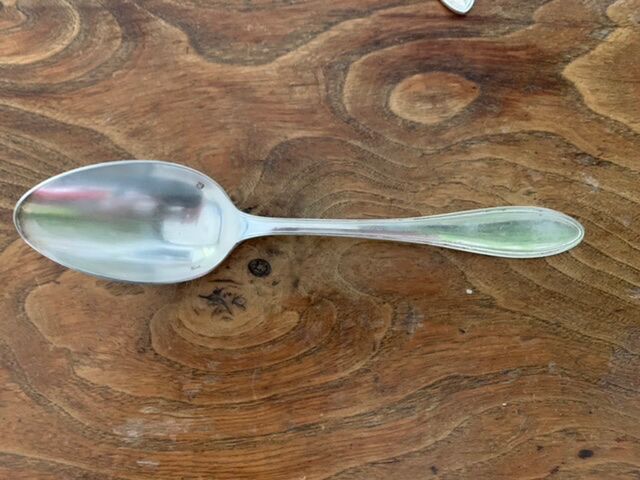 4 tablespoons in vintage silver metal