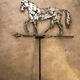 Girouette en forme de cheval en acier brossé travail artisanal par ferronnier