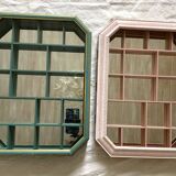 Vintage wall display cases