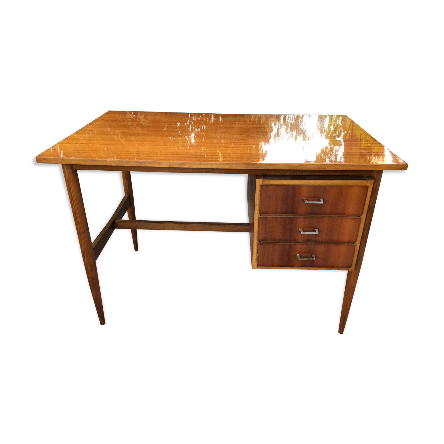 Bureau en bois des années 60