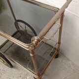 Vintage wheeled service in gilded metal