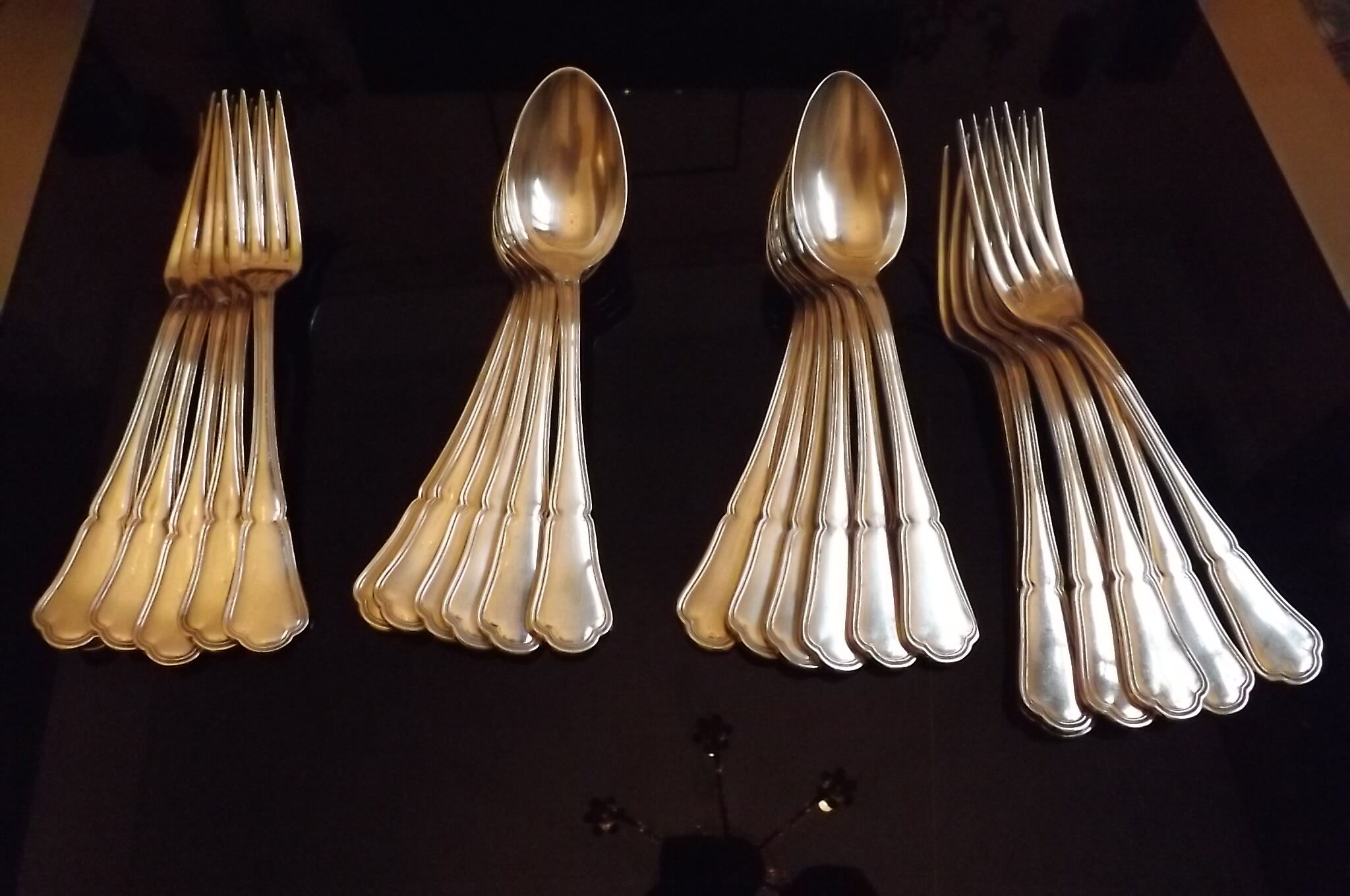 24 cutlery forks and spoons ercuis 20th