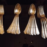 24 cutlery forks and spoons ercuis 20th