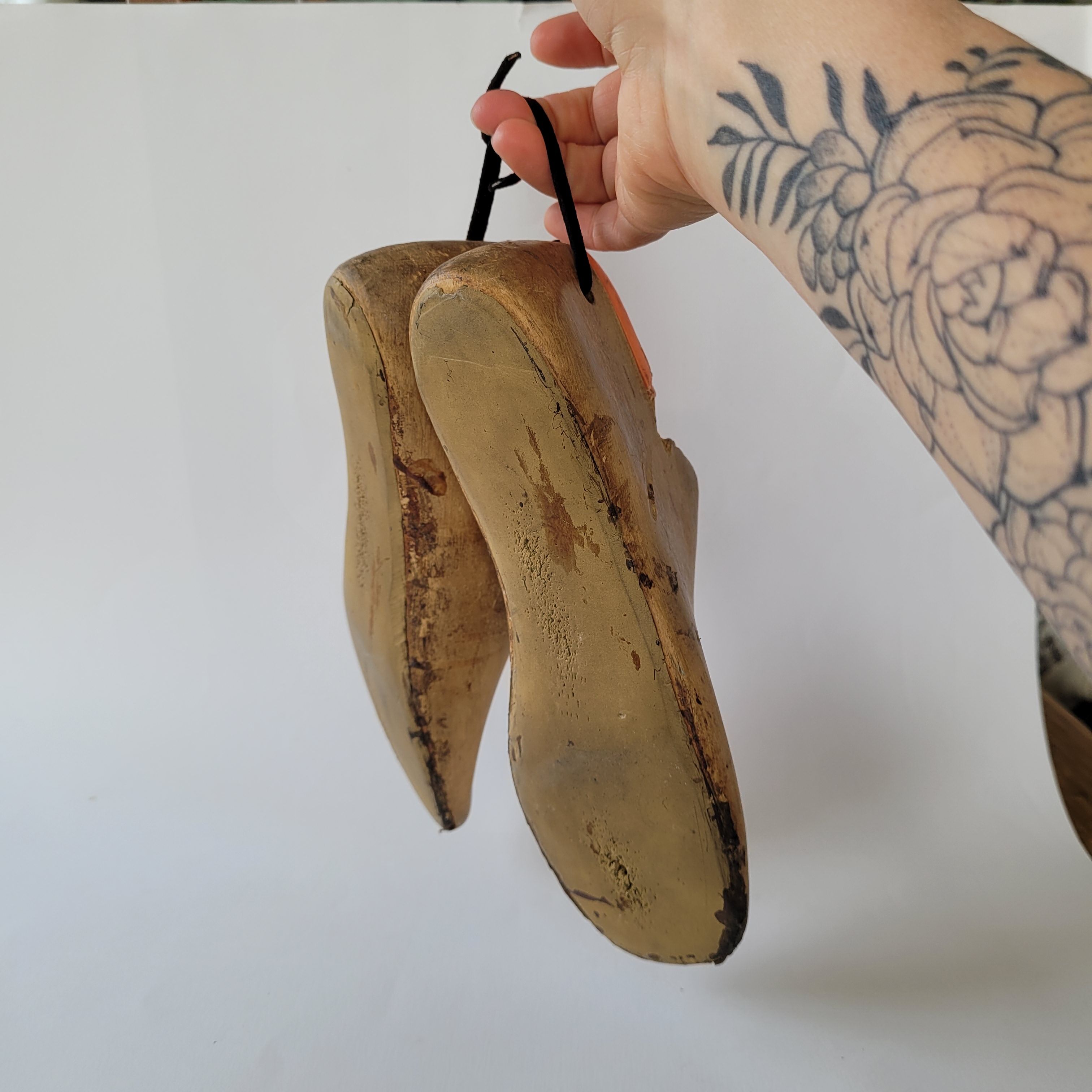 Pair of ancient wooden shapes