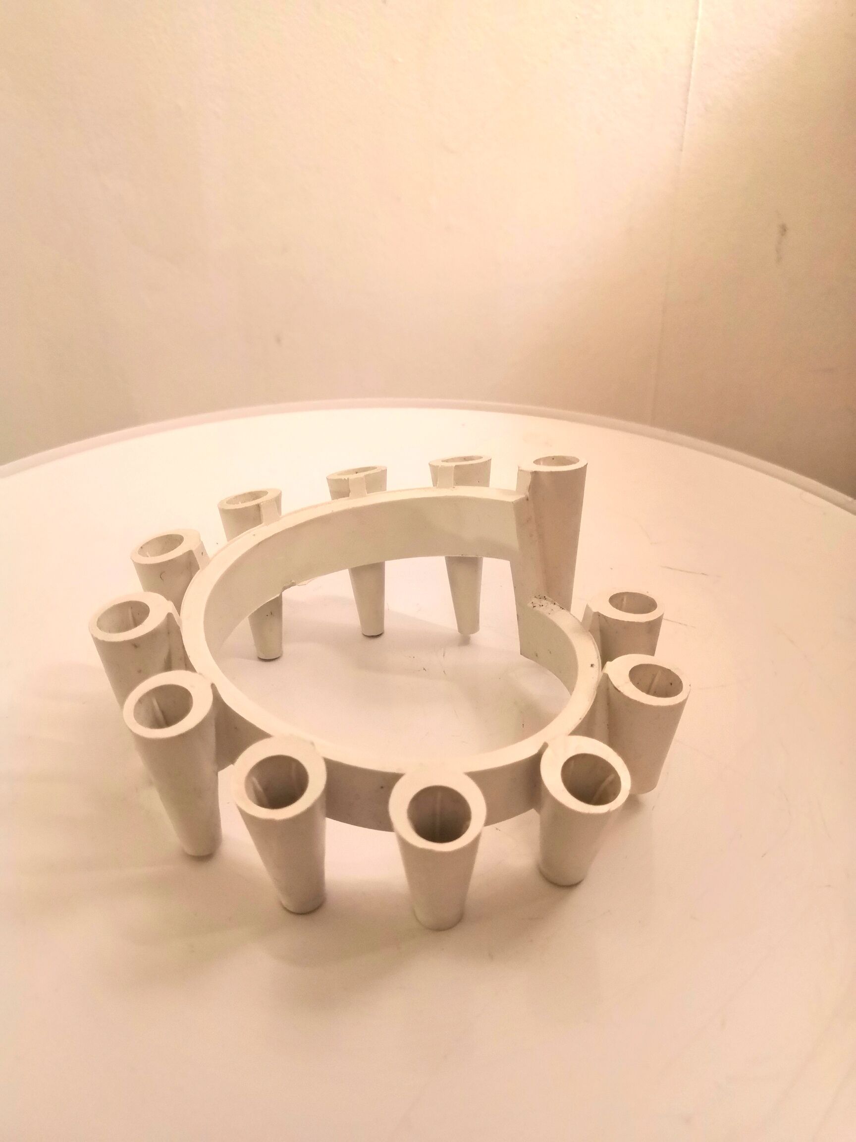 Plastic candle holder 12 candles design 70s
