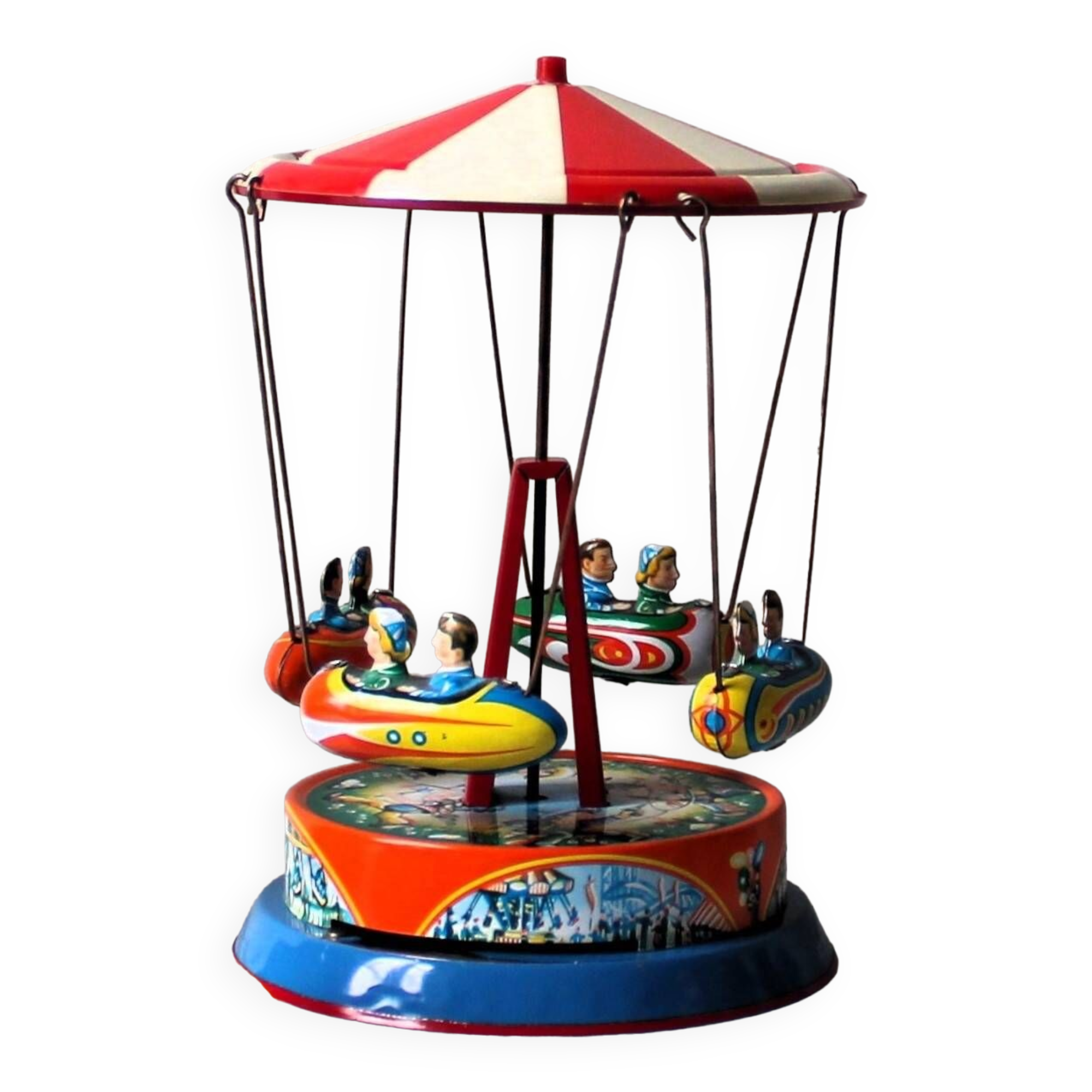 Vintage mechanical toy 'jw /germany western'/carousel