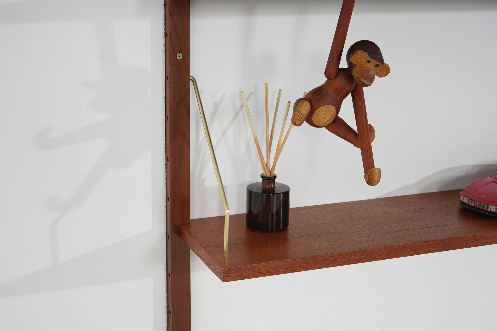 Modular shelving teak veneer, Denmark, 1970s