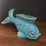 Fish Turquoise Vase 1950 Paby
