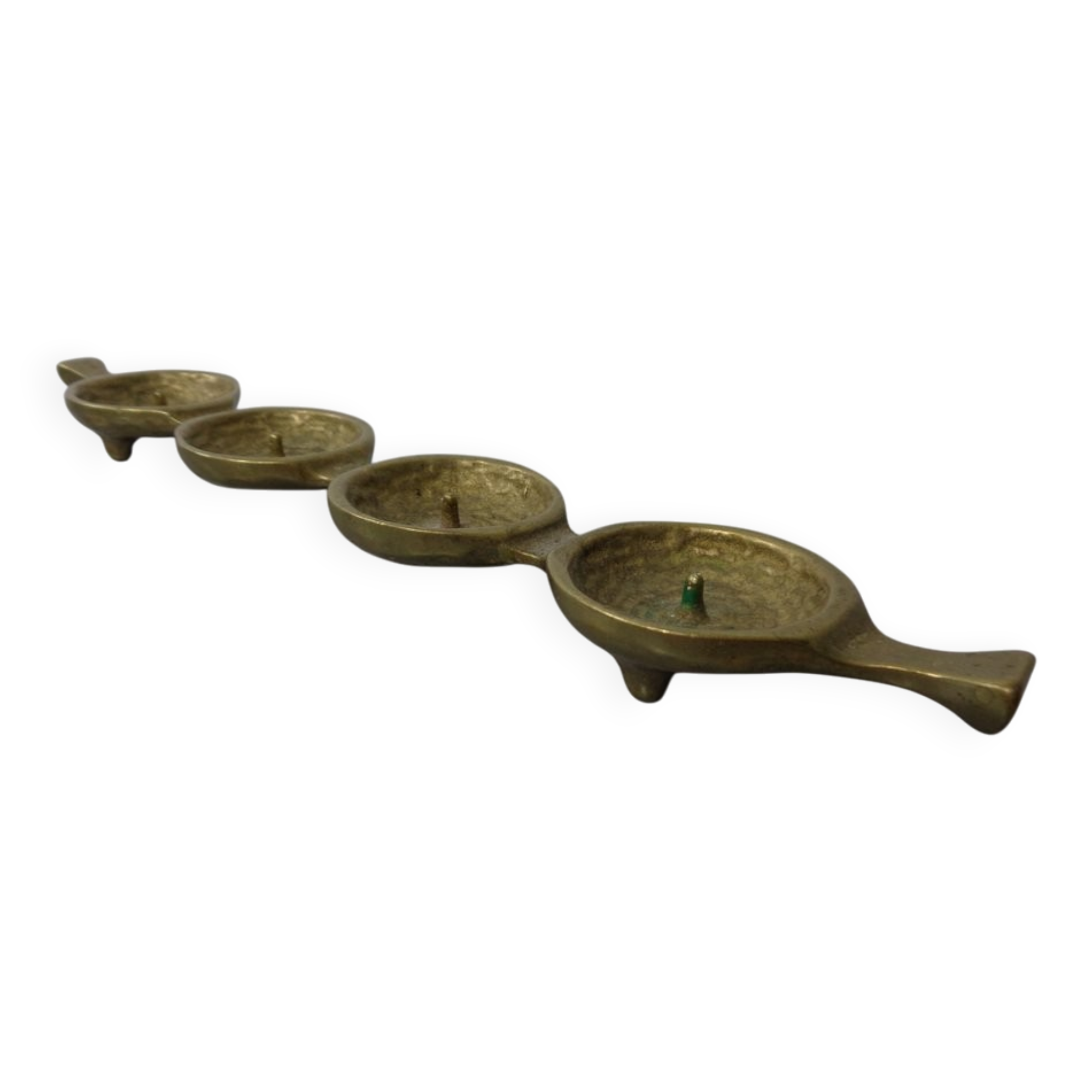 Brutalist Bronze Candleholder by Michael Harjes, 1960s