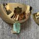 Pair of Hollywood Regency half-moon wall lamps in gilded metal and plexiglass