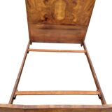 Art Deco bed in walnut and burl walnut 140x190cm