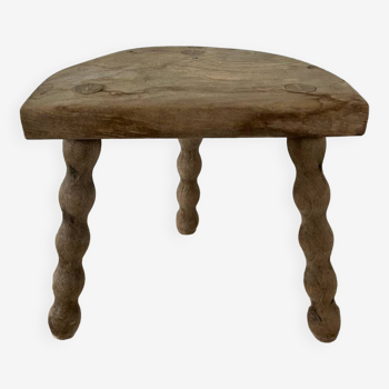 Small raw tripod stool