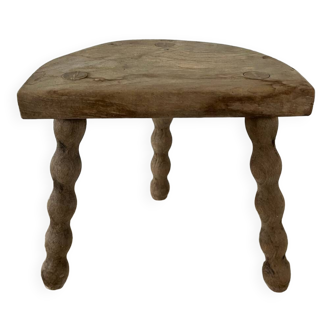 Small raw tripod stool