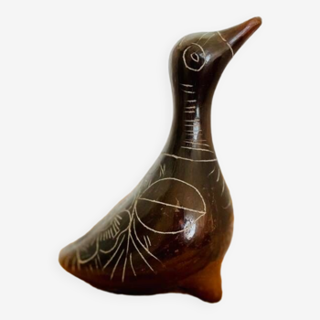 Mexican craft ceramic duck trinket