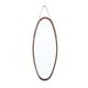 Oval wall mirror in teak, 1960s