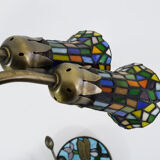 Tiffany dragonfly lamp with two branches, 2 tulips, art deco style