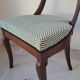 Pair of mahogany gondola chairs – Empire style – 20th century, restored