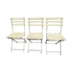 Series of 3 old folding outdoor chairs vintage garden
