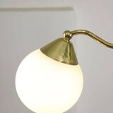Art Deco Italian Brass and Opaline Chandelier