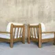 Paire de fauteuils vintage en orme massif