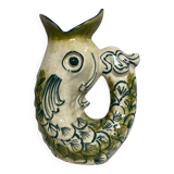Polychrome ceramic fish vase Malta 20th century