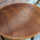 Table ronde en teck années 60