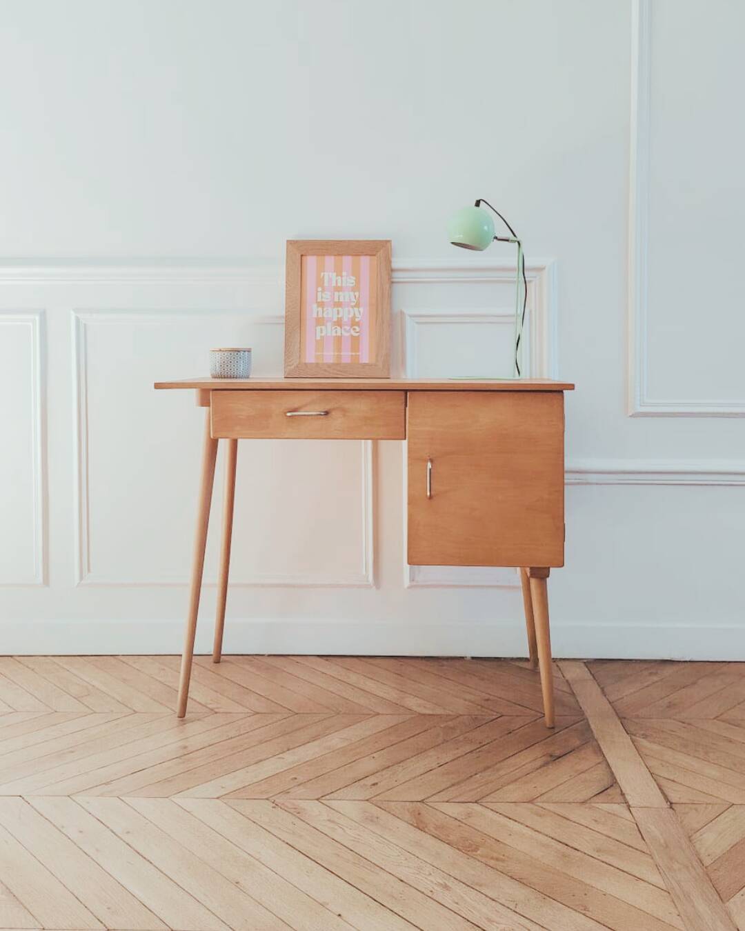 Renovated vintage Baumann desk, 1950s