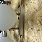 2x 60s 70s 6-bulb Sputnik wall lights by Kaiser Leuchten opal glass