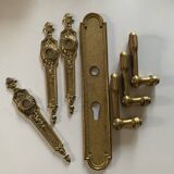 Set of bronze lock elements