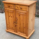 Buffet 2 portes et 2 tiroirs en pin massif