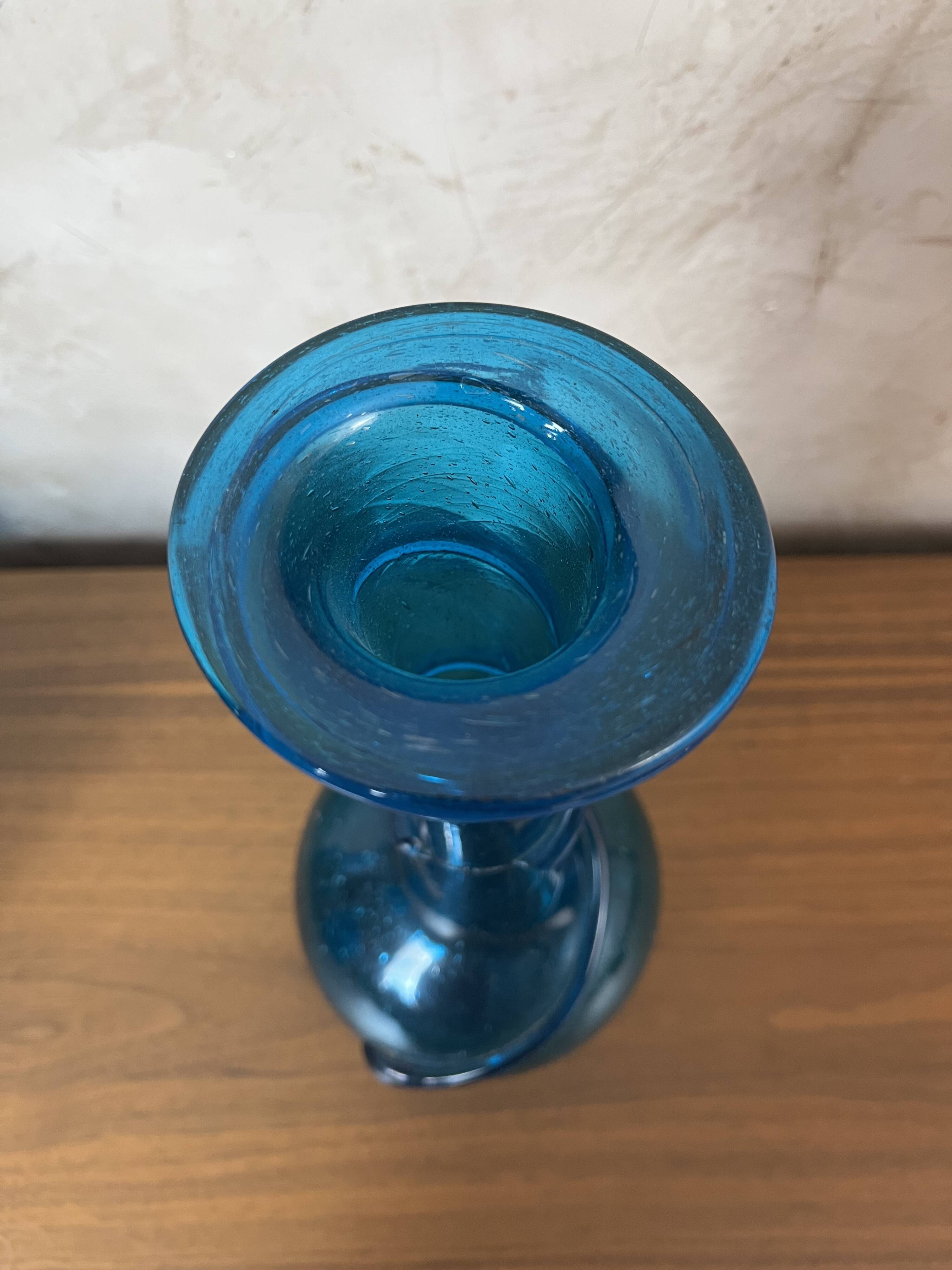 Blue spiral vase