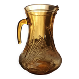 Amber glass pitcher