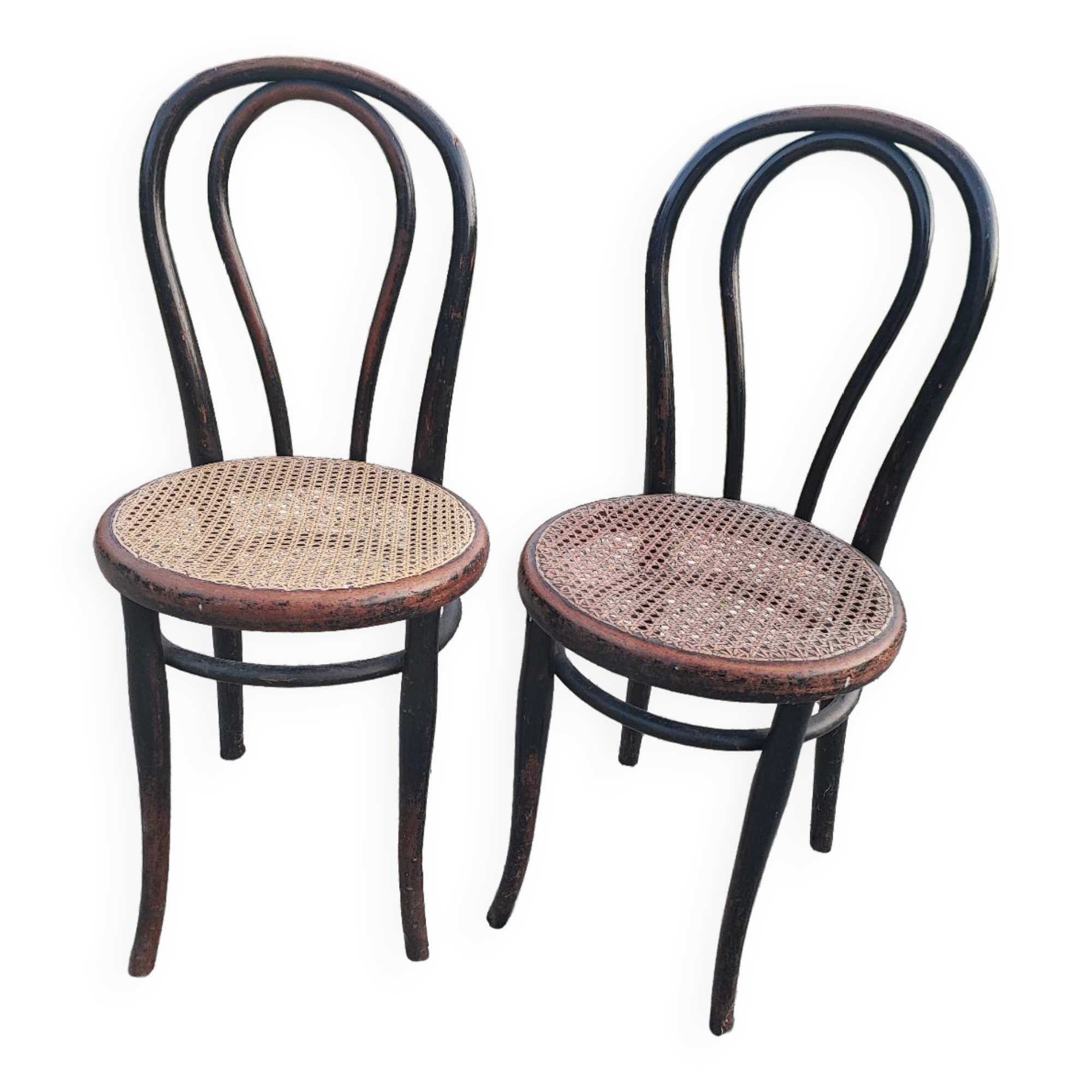 Duo de chaises cannées, Thonet Austria