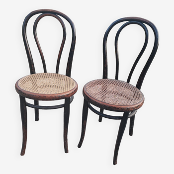 Duo de chaises cannées, Thonet Austria